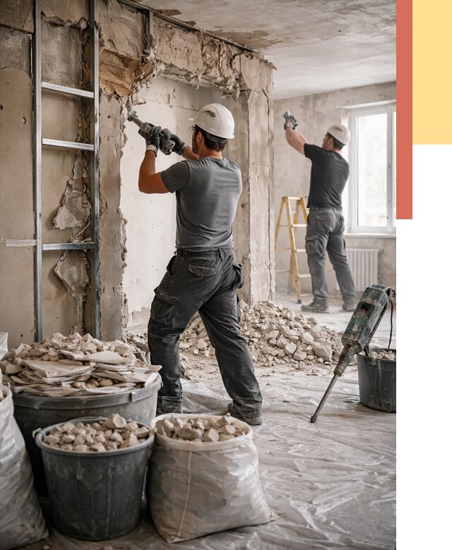 Демонтажные работы в Южно-Сахалинске от 2789 руб. — услуги и цена под ключ | ОТДЕЛОЧНИК-Южн