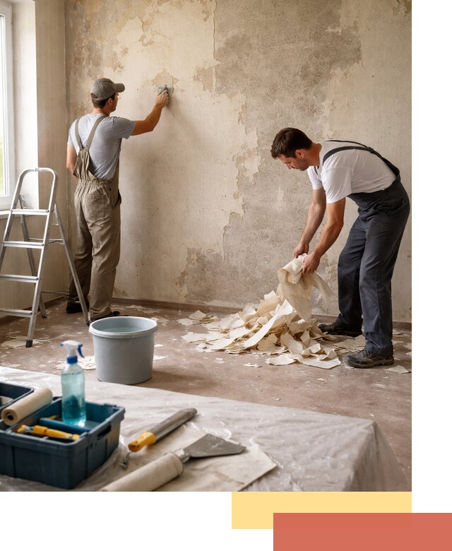 Снятие старых обоев в Южно-Сахалинске быстро и качественно