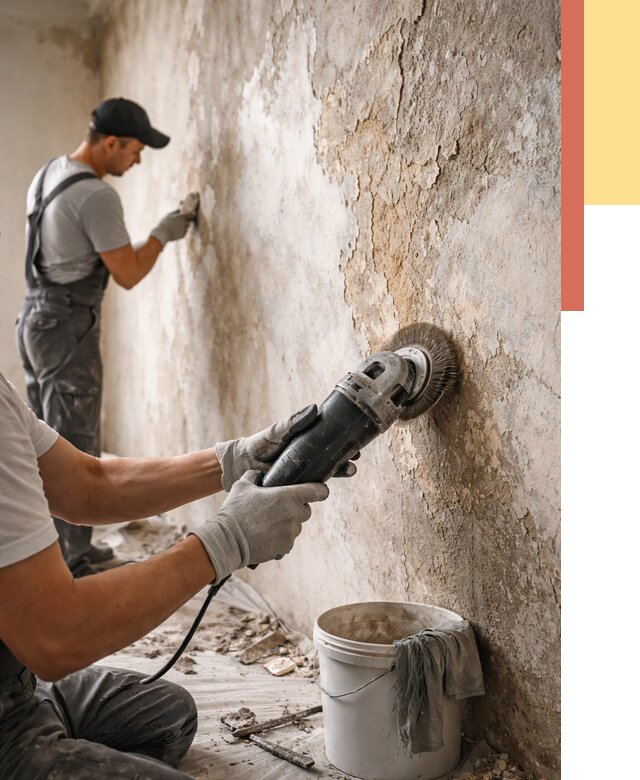 Снятие и удаление краски со стен в Южно-Сахалинске от 2170 руб. — ОТДЕЛОЧНИК-Южн