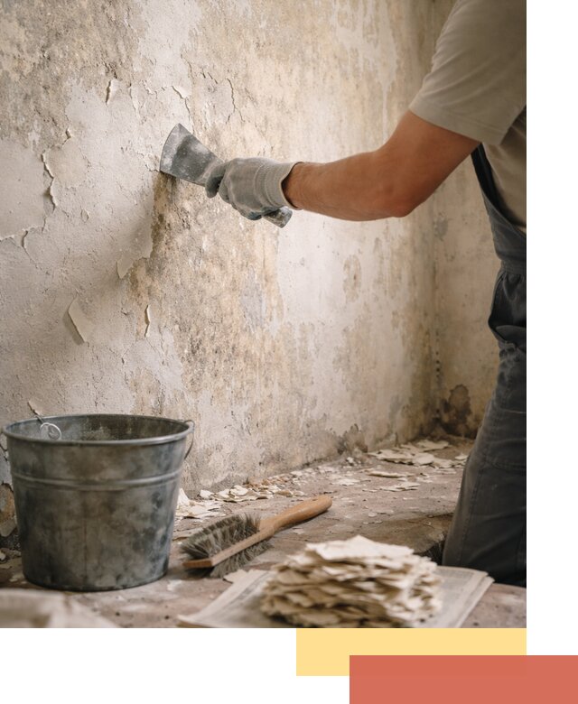 Удаление старой краски со стен в Южно-Сахалинске качественно и быстро