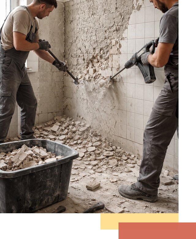 Демонтаж плитки со стен в Южно-Сахалинске быстро и аккуратно