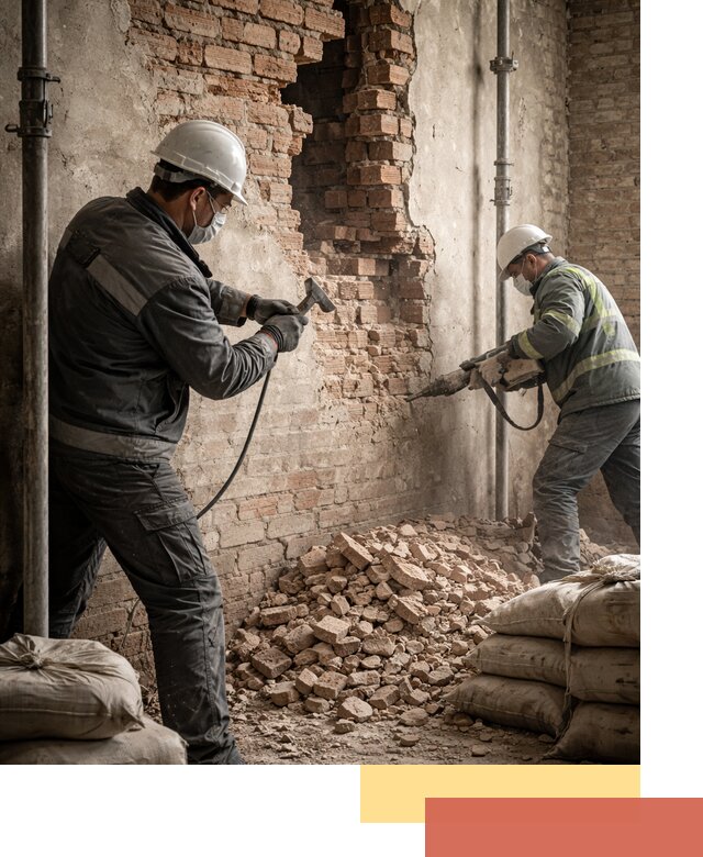 Демонтаж кирпичных стен в Южно-Сахалинске быстро и безопасно