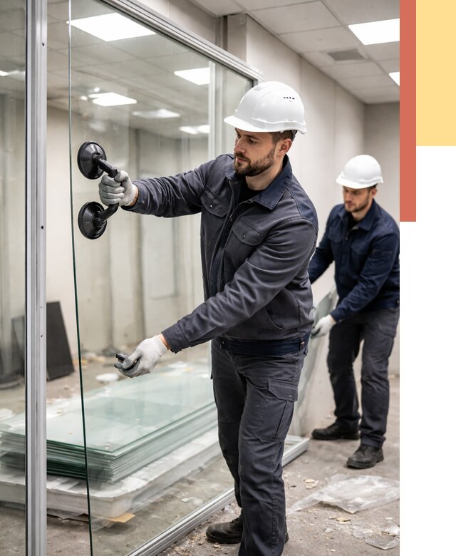 Демонтаж стеклянных перегородок в Южно-Сахалинске от 3306 руб. — быстро и недорого | ОТДЕЛОЧНИК-Южн