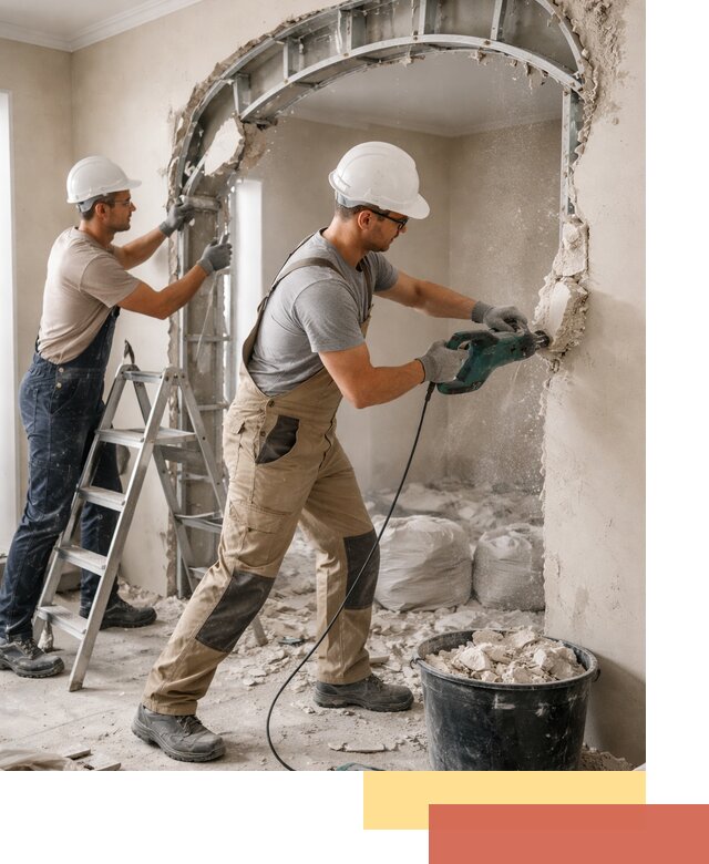 Демонтаж гипсокартонной арки в Южно-Сахалинске быстро и аккуратно