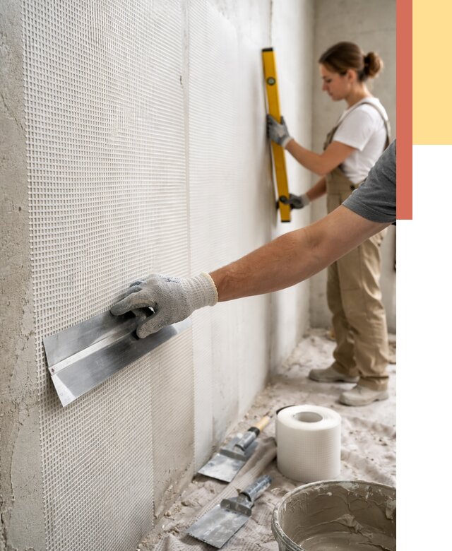 Армирование стен стеклосеткой в Южно-Сахалинске от 3306 руб. под ключ | ОТДЕЛОЧНИК-Южн