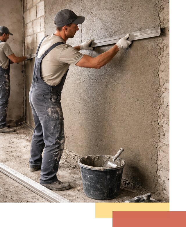 Штукатурка стен цементно-песчаная в Южно-Сахалинске профессионально