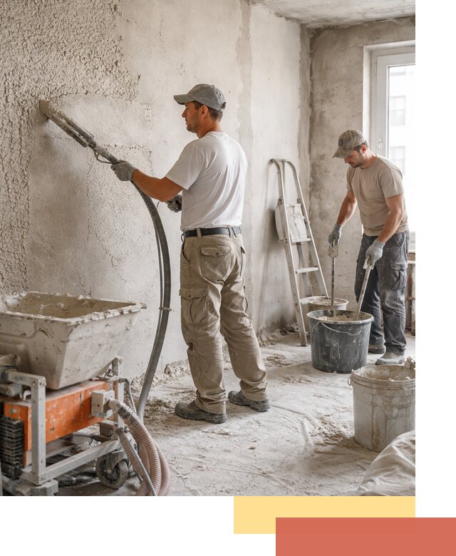 Машинная штукатурка стен в Южно-Сахалинске — быстро и качественно