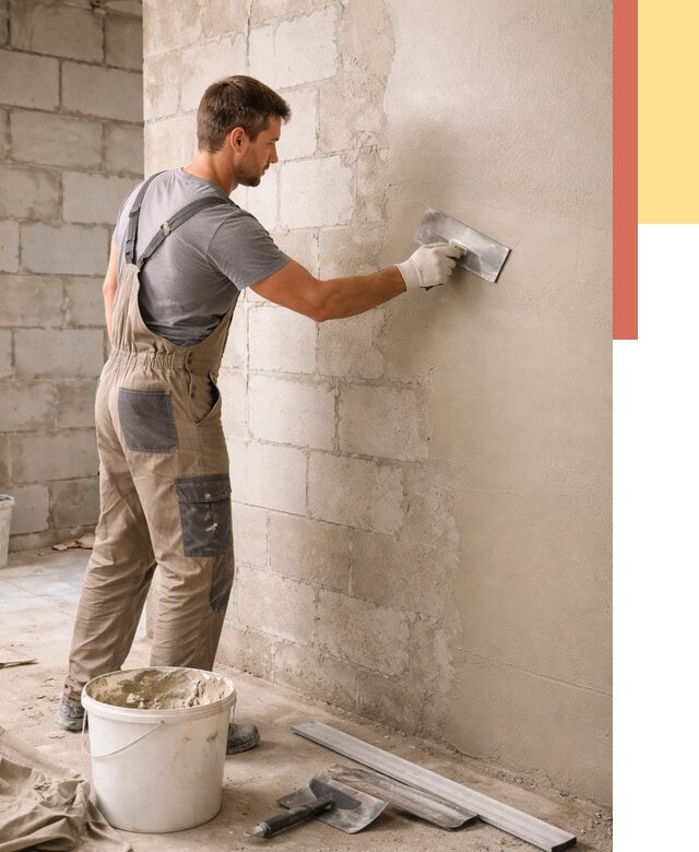 Штукатурка стен из газобетона в Южно-Сахалинске от 2170 руб./м2 — быстро и недорого | ОТДЕЛОЧНИК-Южн