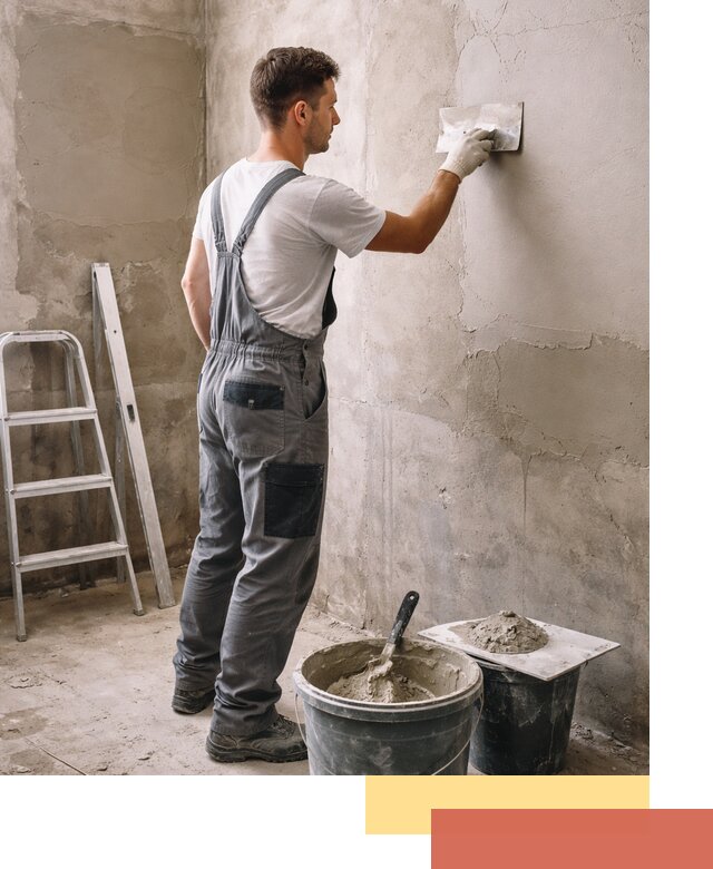 Штукатурка стен в ванной под ключ в Южно-Сахалинске