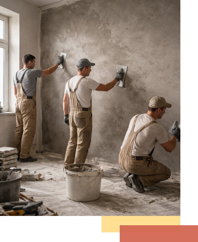 Декоративная штукатурка под бетон в Южно-Сахалинске для стен и потолков