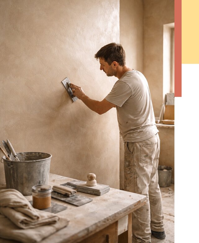 Марокканская штукатурка таделакт в Южно-Сахалинске под ключ от 4339 руб. | ОТДЕЛОЧНИК-Южн