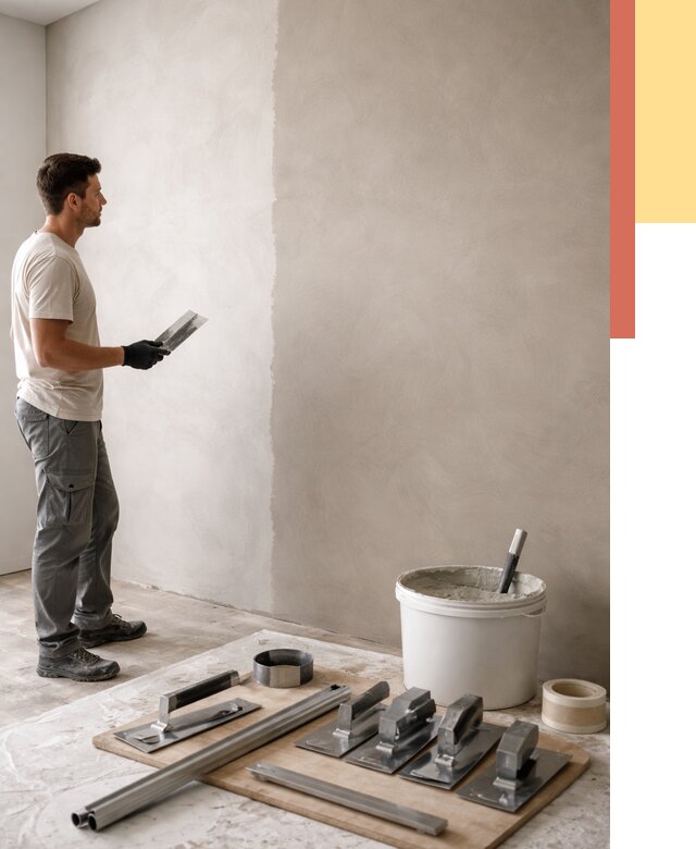 Нанесение микроцемента на стены в Южно-Сахалинске от 3306 руб./м2 под ключ | ОТДЕЛОЧНИК-Южн