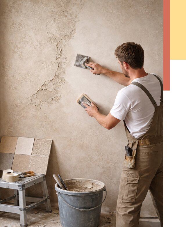 Ремонт декоративной штукатурки в Южно-Сахалинске от 4649 руб. под ключ | ОТДЕЛОЧНИК-Южн