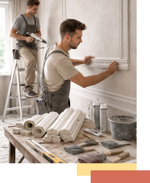 Монтаж лепнины на стены в Южно-Сахалинске профессионально и качественно