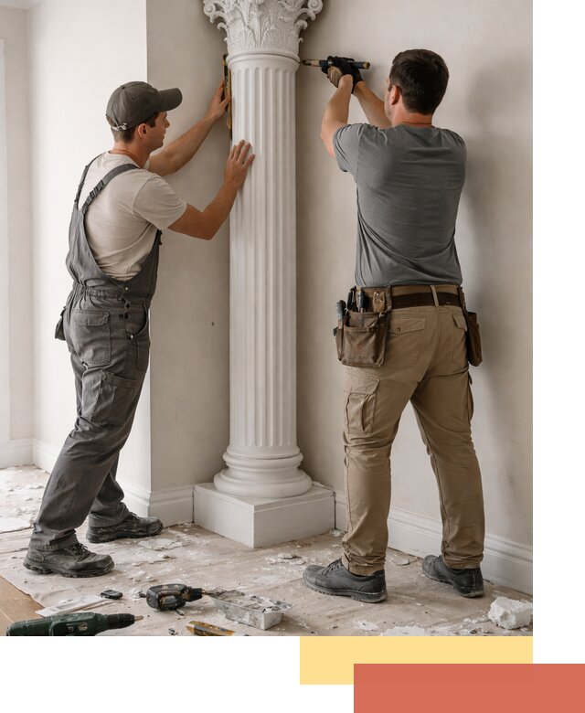 Установка декоративных колонн в Южно-Сахалинске под ключ