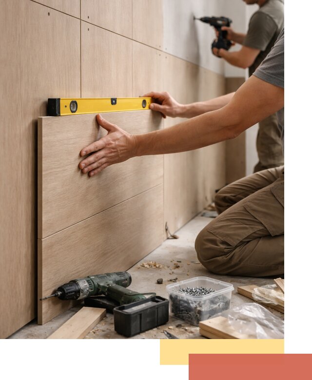 Профессиональный монтаж МДФ панелей на стены в Южно-Сахалинске