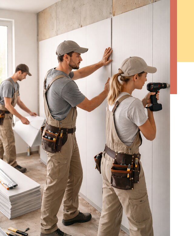 Монтаж ПВХ панелей на стены в Южно-Сахалинске от 465 руб/м2 — быстро и недорого | ОТДЕЛОЧНИК-Южн