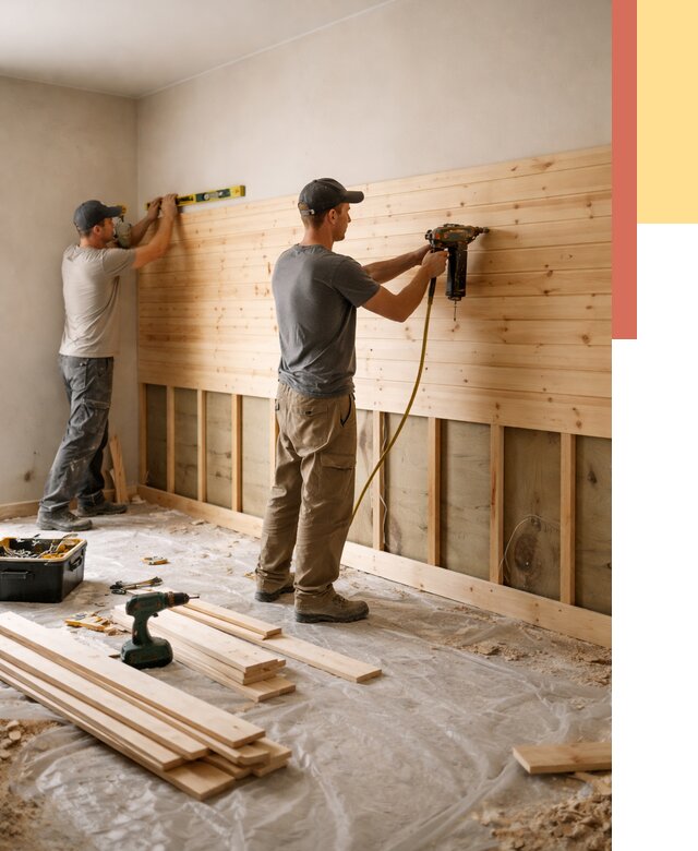 Монтаж деревянной вагонки на стены в Южно-Сахалинске от 7748 руб. | Услуги монтажа вагонки | ОТДЕЛОЧНИК-Южн