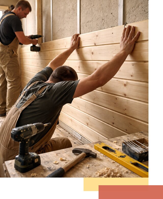 Монтаж деревянной вагонки на стены в Южно-Сахалинске быстро и качественно