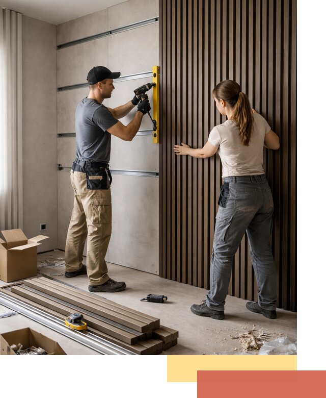 Монтаж реечных панелей на стены в Южно-Сахалинске