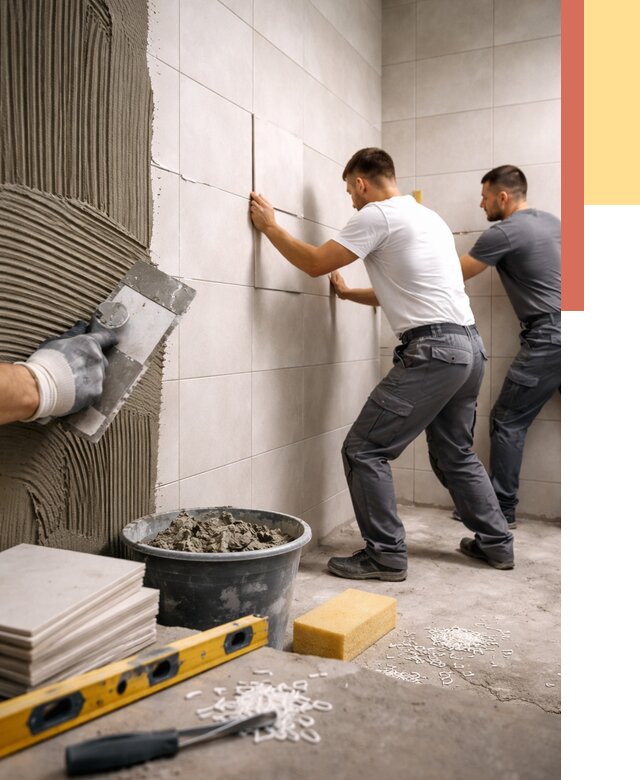 Укладка плитки на стены в Южно-Сахалинске от 878 руб. — качественно и недорого | ОТДЕЛОЧНИК-Южн