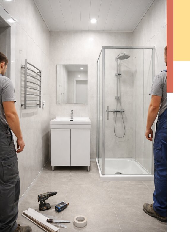 Отделка ванной комнаты панелями ПВХ в Южно-Сахалинске от 4649 руб. за м2 | ОТДЕЛОЧНИК-Южн