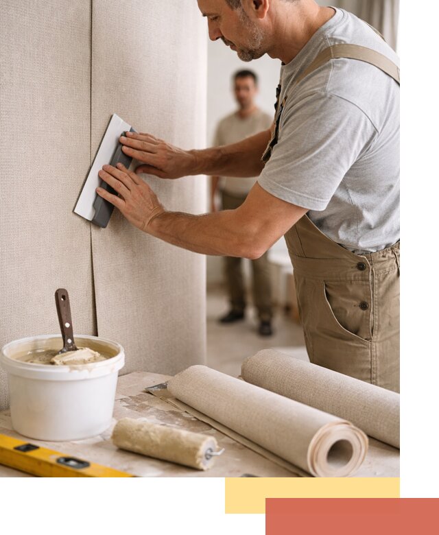 Поклейка текстильных обоев в Южно-Сахалинске профессионально и аккуратно