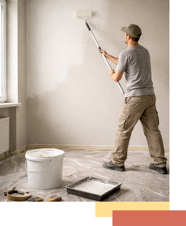 Покраска стен латексной краской в Южно-Сахалинске качественно и быстро