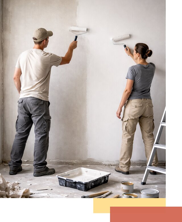 Окраска стен по стеклохолсту в Южно-Сахалинске качественно и долговечно