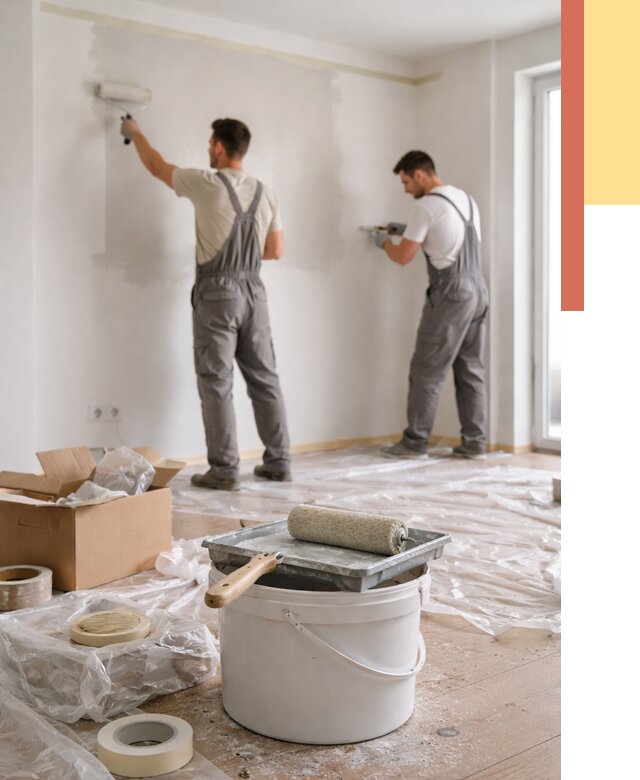 Покраска стен в квартире в Южно-Сахалинске от 2583 руб/м2 — быстро и недорого | ОТДЕЛОЧНИК-Южн