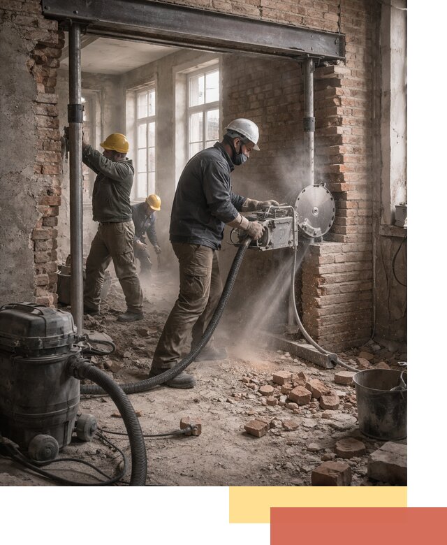 Прорезка проема в стене под дверной или оконный проем в Южно-Сахалинске