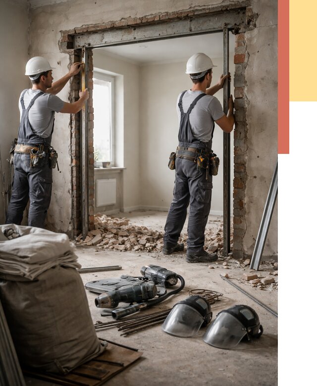 Расширение дверного проема в Южно-Сахалинске от 12914 руб. под ключ | ОТДЕЛОЧНИК-Южн