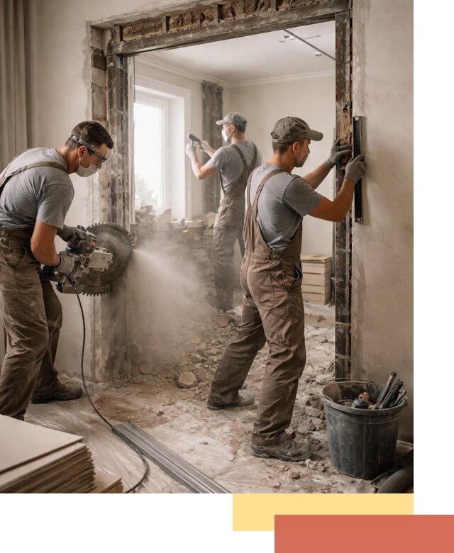 Расширение дверного проема под установку новой двери в Южно-Сахалинске