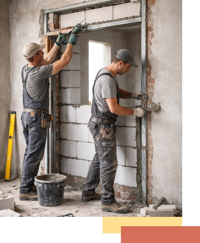 Закладка дверного проема под ключ в Южно-Сахалинске: демонтаж, монтаж, отделка