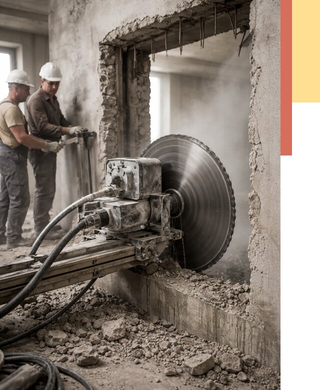 Алмазная резка проемов в Южно-Сахалинске от 4649 руб. быстро и недорого | ОТДЕЛОЧНИК-Южн