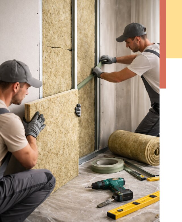 Шумоизоляция стен в Южно-Сахалинске под ключ от 1911 руб. | ОТДЕЛОЧНИК-Южн