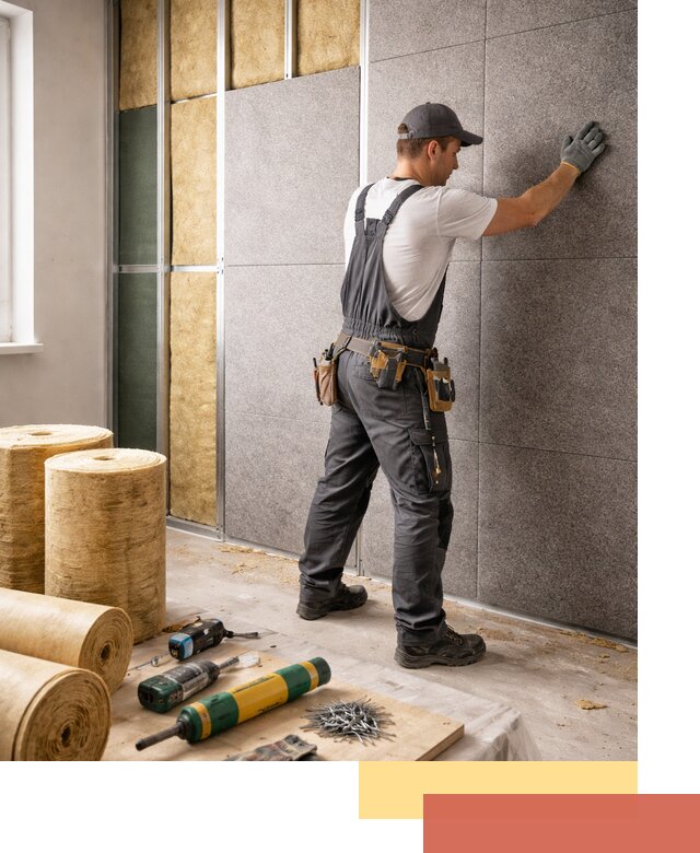 Профессиональная шумоизоляция стен в Южно-Сахалинске для квартиры и офиса