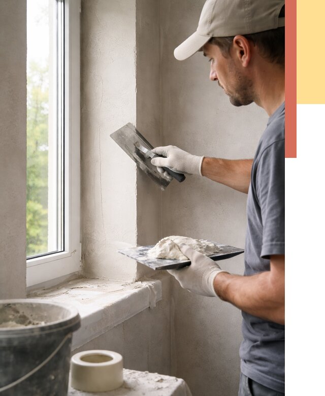 Штукатурка откосов в Южно-Сахалинске от 4649 руб/м² — услуги и выравнивание под ключ | ОТДЕЛОЧНИК-Южн