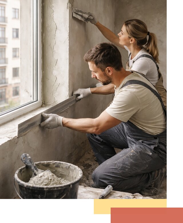 Штукатурка откосов дверей и окон профессионально в Южно-Сахалинске