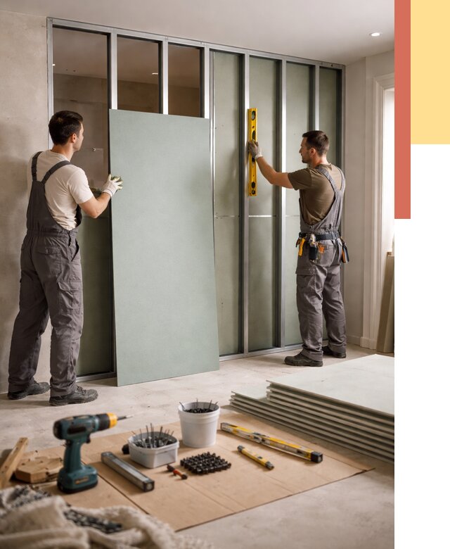 Перегородка из влагостойкого гипсокартона в Южно-Сахалинске от 4959 руб. — монтаж под ключ | ОТДЕЛОЧНИК-Южн