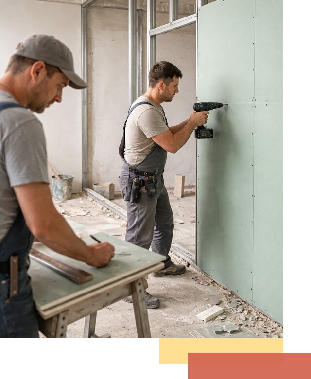 Перегородки из влагостойкого гипсокартона под ключ в Южно-Сахалинске