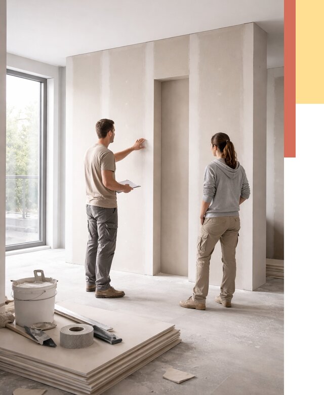 Зонирующая перегородка из гипсокартона в Южно-Сахалинске от 2893 руб. под ключ | ОТДЕЛОЧНИК-Южн