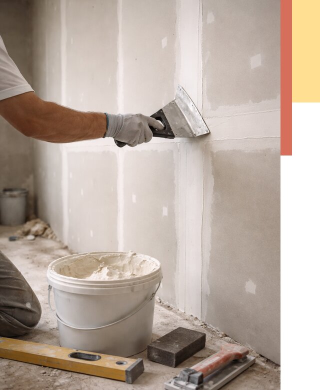 Шпаклевка перегородок из гипсокартона в Южно-Сахалинске от 2583 руб. — услуги ОТДЕЛОЧНИК-Южн