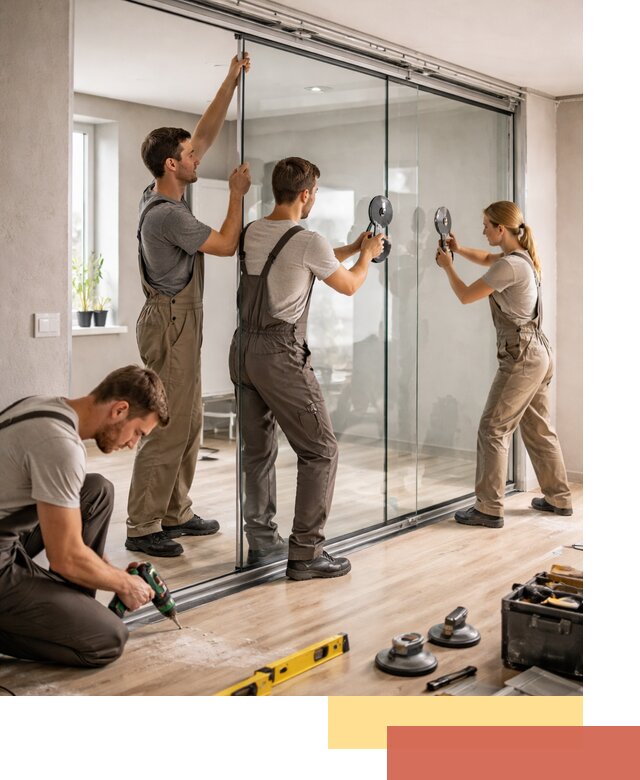 Изготовление стеклянных перегородок на заказ в Южно-Сахалинске