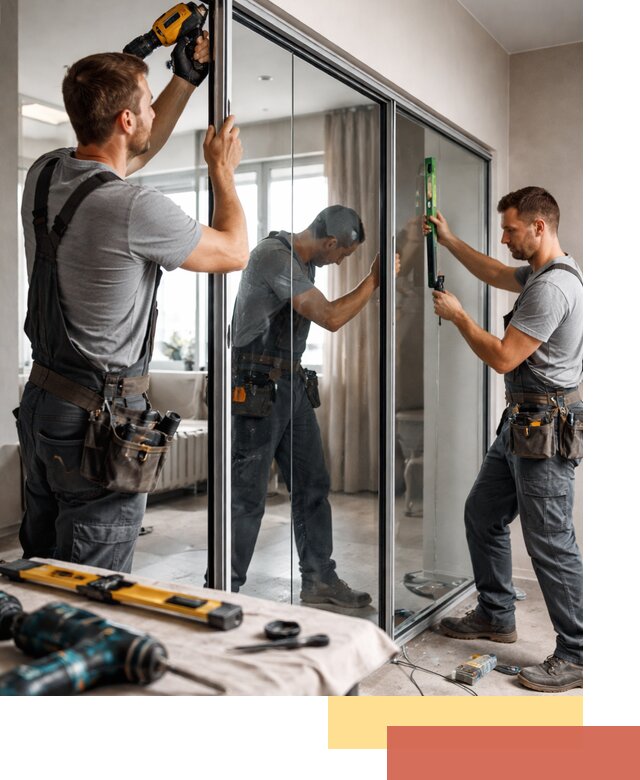 Каркасные стеклянные перегородки под ключ в Южно-Сахалинске