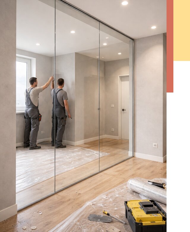 Безрамные стеклянные перегородки в Южно-Сахалинске — монтаж от 9814 руб. | ОТДЕЛОЧНИК-Южн