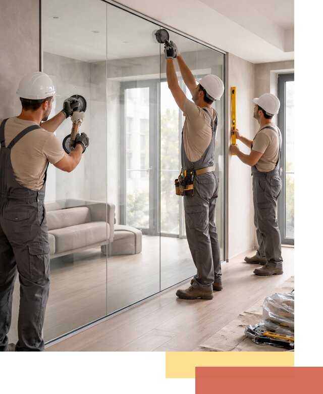 Перегородки из закаленного стекла в Южно-Сахалинске для офисов и квартир