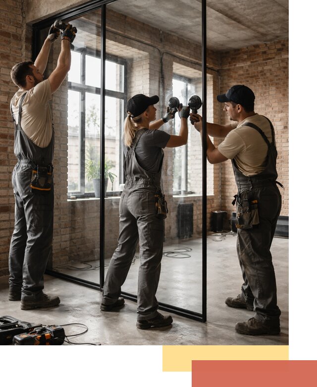 Стеклянные перегородки лофт — изготовление и монтаж в Южно-Сахалинске