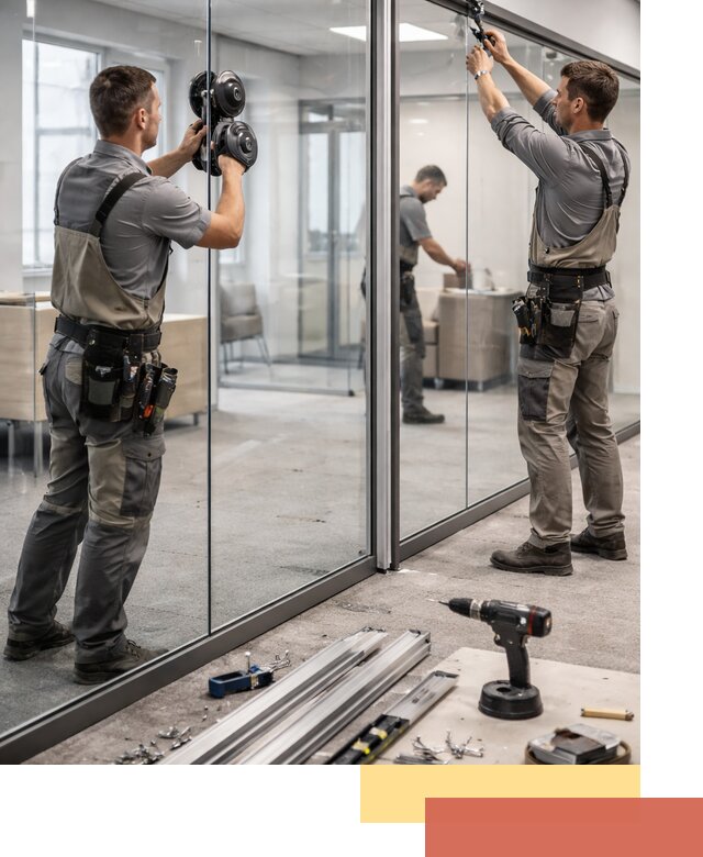 Стеклянные офисные перегородки под ключ в Южно-Сахалинске