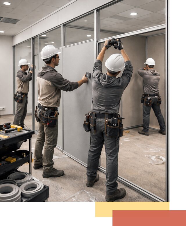 Мобильные офисные перегородки под ключ в Южно-Сахалинске